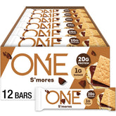 ONE barres protéinées smores sans gluten — emballage pratique et prêt à emporter