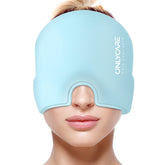 ONLYCARE Migraine Relief Cap bleu : soulagement ciblé et sensation de fraîcheur.