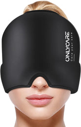 ONLYCARE Migraine Relief Cap montre le design ergonomique pour un confort durable.