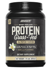 ONNIT isolat lactosérum Vanille — tub avant pour soutien musculaire