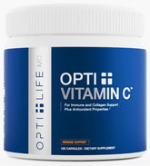 Opti + Life MD Vitamine C 1000 mg capsules, prise facile en bouteille pour l'immunité
