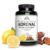 Opti-Adrenal en bouteille, énergie naturelle potentielle et soutien des surrénales.