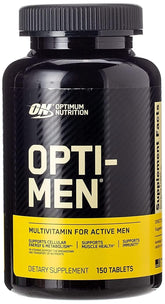 Optimum Nutrition Opti-Men: bouteille avec étiquette, soutien quotidien en vitamines.