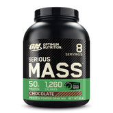 Optimum Nutrition Serious Mass – poudre chocolat veloutée, idéale pour la prise de masse après l’entraînement
