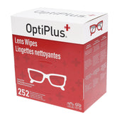 Lingettes OptiPlus pour lunettes, nettoyage en douceur sans traces.