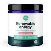 Ora Organic Poudre pré-entraînement saveur framboise citron, énergie durable et focus pour l'entraînement