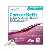 Oracoat CankerMelts emballage pratique pour voyager et emporter.