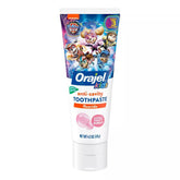 Orajel Kids Paw Patrol, tube-dentifrice fluoré, saveur fruits naturelle, soutien l'hygiène dentaire des enfants.