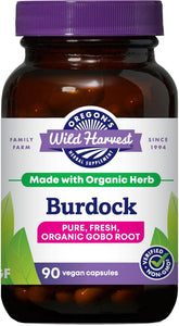 Oregon's Wild Harvest Bardane racine bouteille – pratique pour une routine vegan sans gluten