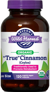 Oregon's Wild Harvest Cannelle Ceylan bio en gélules, soutien potentiel du métabolisme.