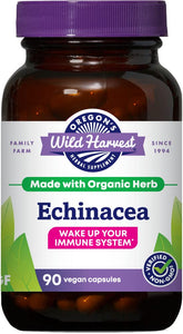 Oregon's Wild Harvest Échinacée – bouteille 90 capsules pour soutien immunitaire potentiel.