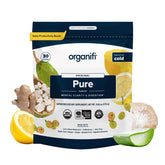 Organifi Pure, bouteille refroidie prête à stimuler concentration et clarté mentale.