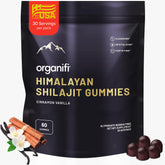 Organifi Shilajit Gummies, extrait himalayen, soutien l'énergie quotidienne.