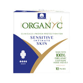 Organyc serviettes coton biologique emballage individuel, pratique et discret pour la journée.