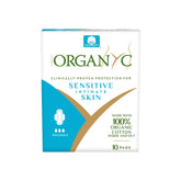 Organyc serviettes en coton biologique, emballage individuel pour transport discret et pratique.