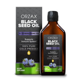 ORZAX huile-noire-graines-bouteille-verre 8oz, pratique pour votre routine quotidienne.
