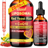 Ossual riz rouge liposomal CoQ10 versement — soutien potentiel d'énergie quotidien.