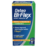 Osteo Bi-Flex: bouteille de 80 comprimés glucosamine et curcumine pour le soutien articulaire.