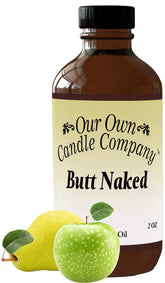 Our Own Candle Company Butt Naked: bouteille-diffuseur 2oz pour diffusion subtile et durable.