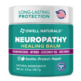 Baume OWELL NATURALS pour neuropathie sur pieds, apaisement des inconforts quotidiens.