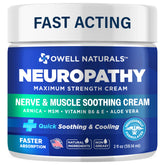 OWELL NATURALS Crème neuropathie pieds pour soulagement potentiel.