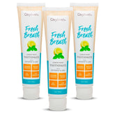 Oxyfresh dentifrice citron menthe, bouteille 5oz, fraîcheur durable après brossage.