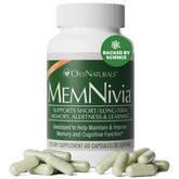 OxyNaturals MemNivia — bouteille vue de face, soutien cognitif potentiel au quotidien.