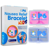 Bandes P6 anti-nausée sur le poignet d'un enfant pour le trajet.