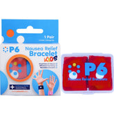 Bandes P6 pour enfants sur le poignet, solution naturelle contre les nausées.