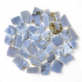Pachamama Essentials – tranche polie d’agate bleue dentelle, sérénité et expression.