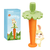 Papablic Brosse-dent Bébé Carotte 360° prête pour les premiers brossages.