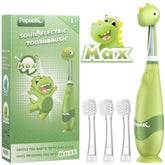 Papablic Max : brosse dentaire enfant 1-3 ans au design dinosaure et nettoyage doux.
