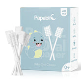 Papablic Nettoyeur langue bébé – emballage 40 pack pratique pour l'hygiène en déplacement.