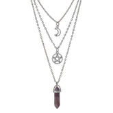 papasgix améthyste collier pendentif pointu avec allure chic et énergie apaisante au quotidien