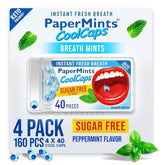 PaperMints CoolCaps capsule-exterieure-pop-menthe : haleine fraîche instantanée après utilisation.