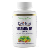 Bouteille Paradise Herbs Earth's Blend Vitamin D3, soutien potentiel de la santé osseuse et absorption du calcium.