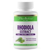 Flacon Paradise Herbs Rhodiola Extrait 500 mg, soutien quotidien naturel.