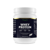 Paradise Herbs Protéine de lactosérum Vanille : flacon montrant la protéine pour la récupération musculaire après l'entraînement.