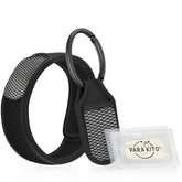 PARA'KITO bracelet antimoustique noir, porté au quotidien en extérieur pour des sorties sans moustiques
