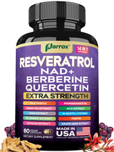 Parrox Resveratrol: bouteille et capsules visibles pour soutenir la vitalité au quotidien.