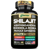 Parrox Shilajit capsules 8 en 1 dans une bouteille pratique pour votre routine