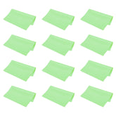 PATIKIL lingettes microfibre pour lunettes vertes, lot de 12 dans pochette individuelle.