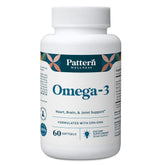 Pattern Wellness Omega-3, bouteille de gélules, soutien potentiel au cerveau
