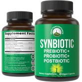 Peak Performance Synbiotic: bouteille vegan, soutien digestif quotidien et équilibre intestinal.