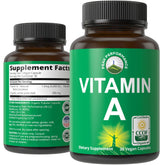 Peak Performance Vitamine A – Bouteille: soutien potentiel immunitaire et vision.