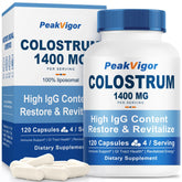 PeakVigor Colostrum bovin bio – bouteille de capsules prête à l'emploi pour le soutien immunitaire