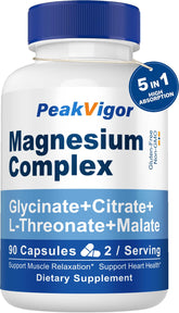 PeakVigor Magnésium Complex - Bouteille pratique pour l’apport quotidien.