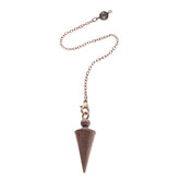 Pendule cuivre divination 9 pouces avec chaîne, utilisation fluide et précise.