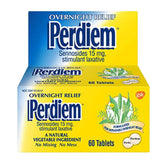 Perdiem: bouteille de comprimés laxatifs stimulants pour un soulagement nocturne fiable.