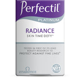 Perfectil Platinum – bouteille sur étagère, soutien potentiel à l'éclat de la peau.